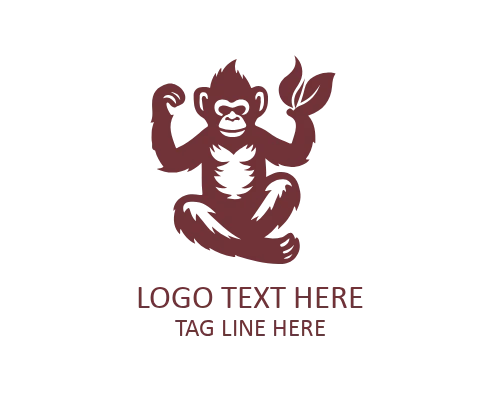 Monkey Circle Badge Logo