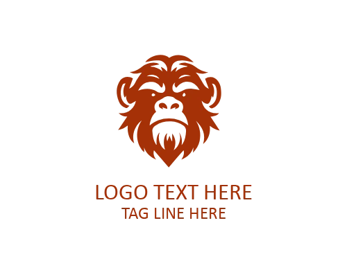 Monkey Head Mascot Logo