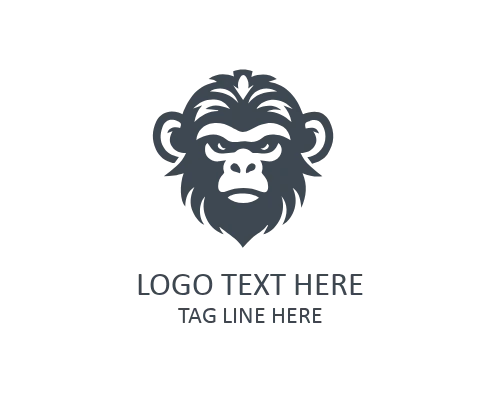 Monkey Jungle Emblem Logo