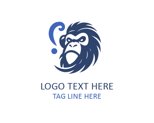 Monkey Line Art Logo