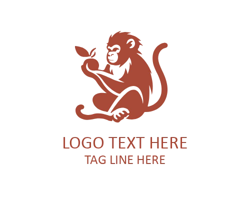 Monkey Outline Icon Logo