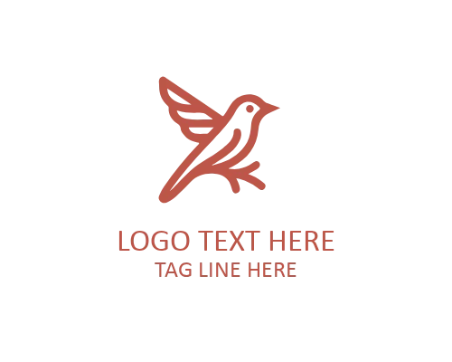 Mono Curve Linear Bird Logo