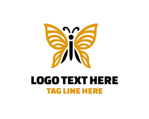 Mono Line Butterfly Logo