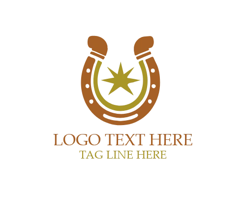 Monogram Horse Shoe Logo
