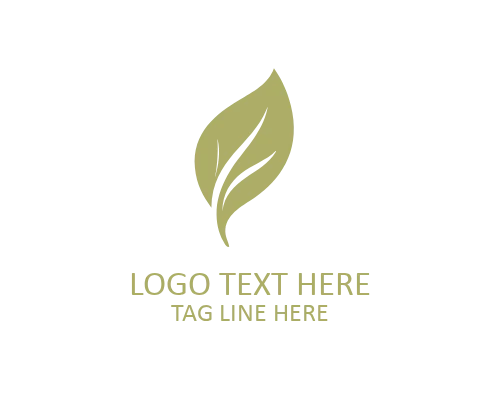 Monoline Abstract Leaf Logo
