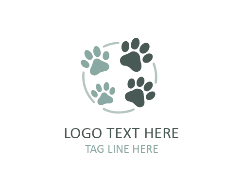 Monoline Animal Paw Logo for Elegant and Minimal Pet Branding