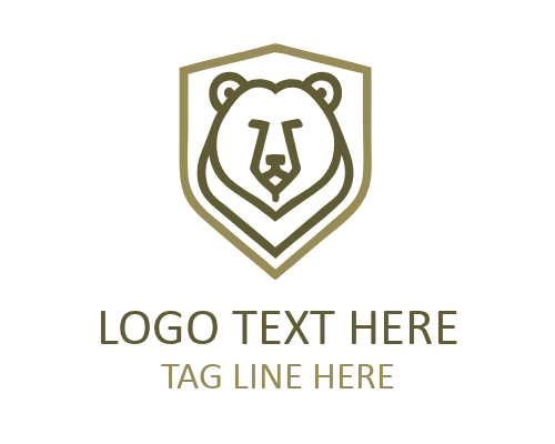 Monoline Bear Head Logo