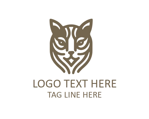 Monoline Cat Logo for Minimal Pet Branding