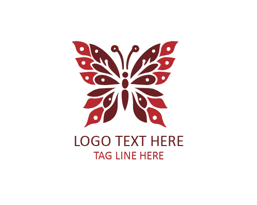 Monoline Circle Butterfly Logo