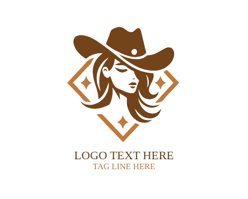 Monoline Cowgirl Logo