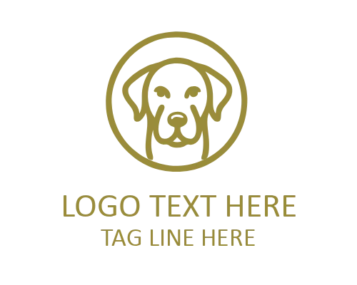 Monoline Dog Club Emblem Logo