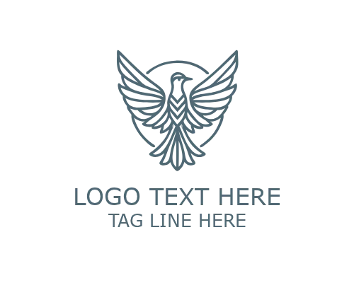 Monoline Eagle Fast Logo