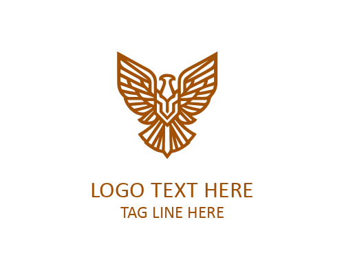 Monoline eagle Logo for Wildlife Conservation, Eco Branding, and Modern Identity