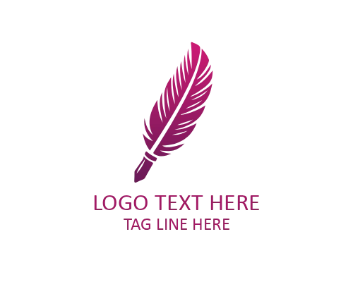  Monoline Feather Pen Logo