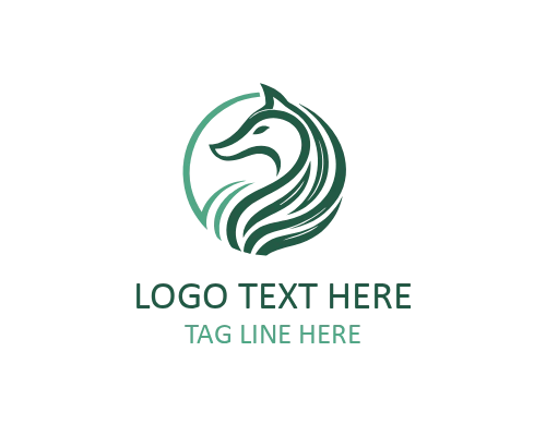 Monoline fox Logo for Equestrian Brands,
