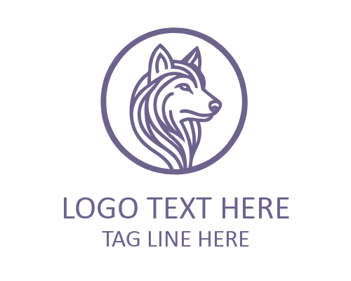 Monoline Full Wolf Logo