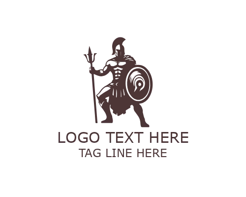 Monoline Gladiator Logo for Minimal Warrior Branding