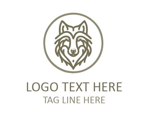 Monoline Howling Wolf Logo