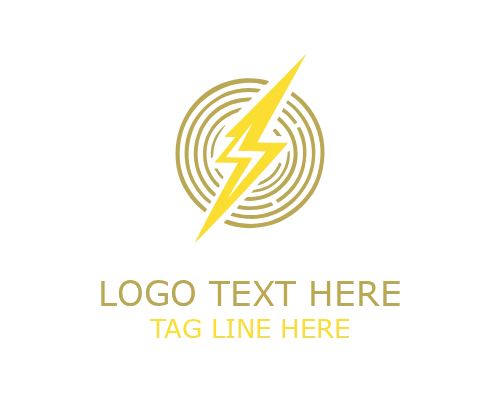 Monoline Lightning Logo for Minimal Electric Branding