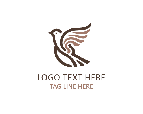 Monoline Linear Bird Logo