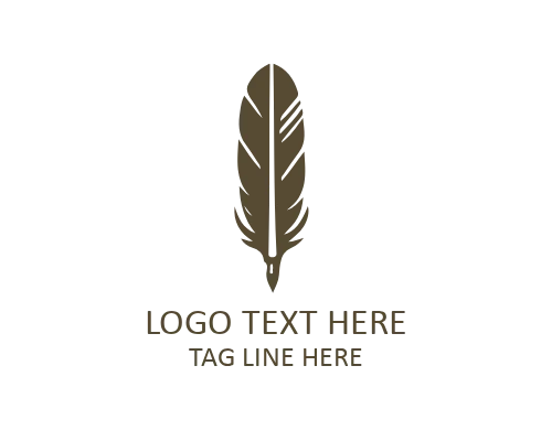  Monoline Minimal Feather Pen Logo