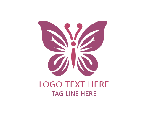 Monoline Outline Butterfly Logo
