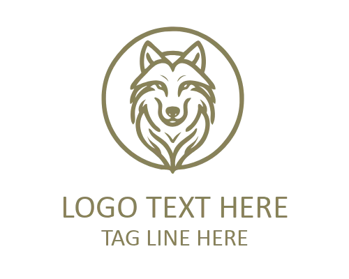 Monoline Running Wolf Logo