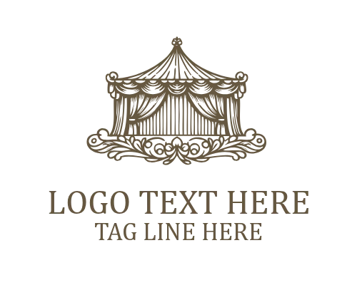 Monoline Stylish Event Tent Logo