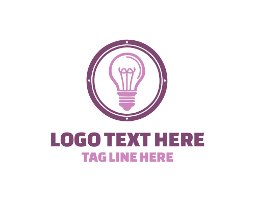 Monoline Vintage Bulb Logo for Minimal Retro and Classic Branding