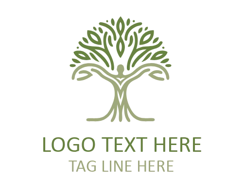 Monoline Yoga Breathing Flat Logo