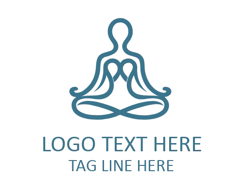 Monoline Yoga Circle Harmony Flat Logo