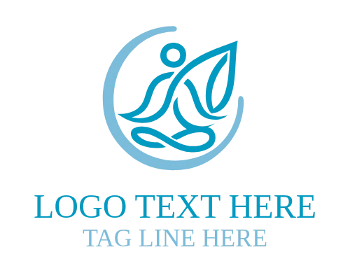  Monoline Yoga Heart Flat Logo