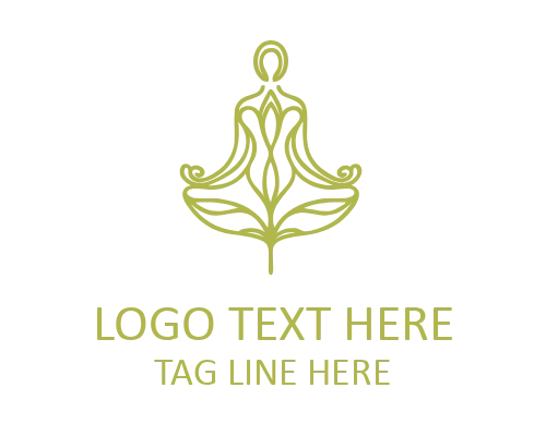 Monoline Yoga Zen Stone Flat Logo