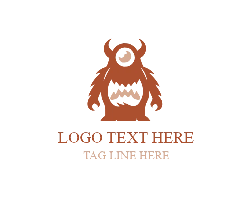 Monster Eye Logo for Horror and Gaming Brand Identity