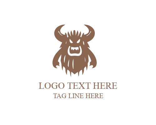 Monster Silhouette Logo for Strong Mascot Branding