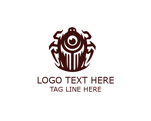 Monster Symbol Logo for Aggressive and Gaming Branding