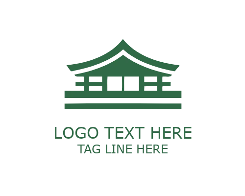 Monument Pillars Traditional Architecture Logo for Heritage Branding