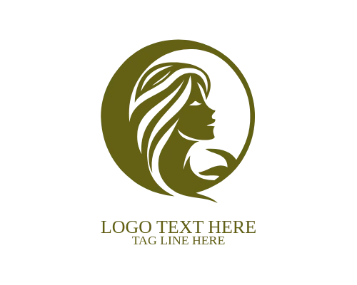 Moon Eclipse Woman Logo