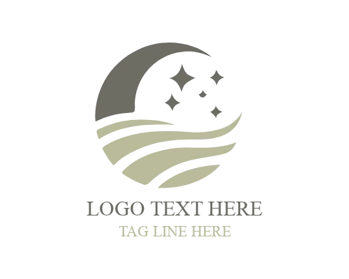 Moon Energy Circle Logo for Astrology Brands