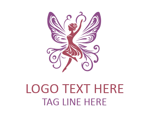 Moon Fairy Vintage Flat Logo