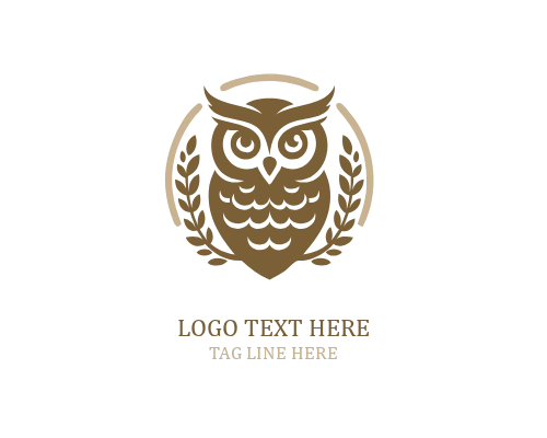 Moon Floral Owl Logo