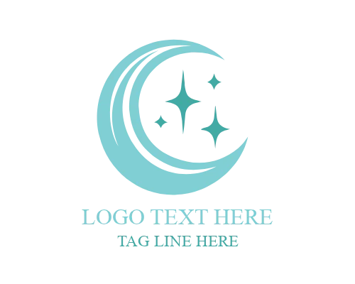 Moon Light Glow Logo for Beauty and Wellness Brands