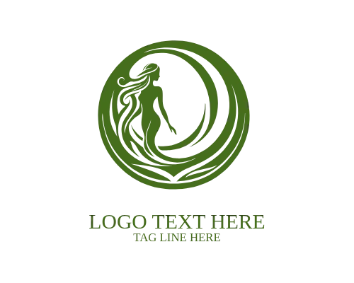 Moon Woman Line Symbol