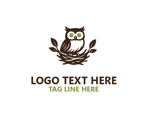 Morning Light Nest Bird Logo