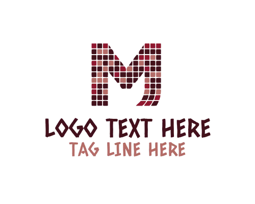 Mosaic letter M Logo