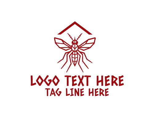 Mosquito Danger Silhouette Logo