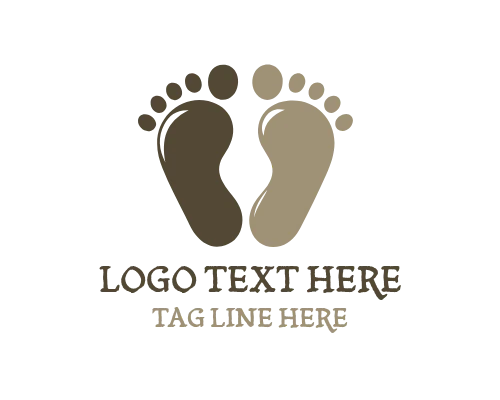  Mother and Baby Feet Love Care Logo