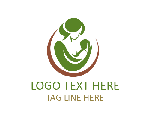 Mother & Baby Hands Logo