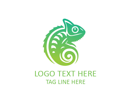 Motion Chameleon Flat Logo for Dynamic Brands
