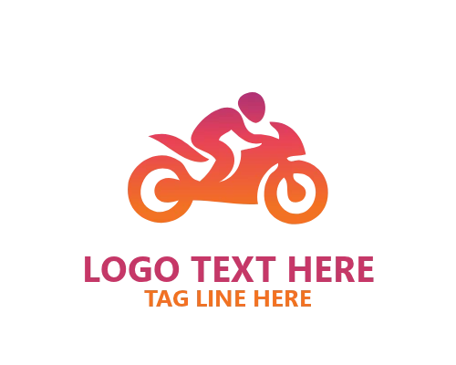 Motion Line Motorcycle Logo